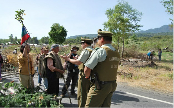 Manifestacin en carretera en sector Traitraico