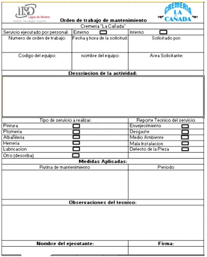 Hoja de registro de
materia prima, como parte del programa de manejo de materia prima implementado