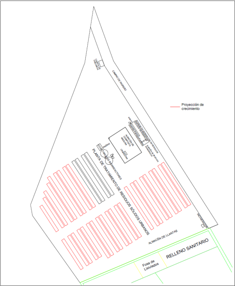 Distribución de la
planta de tratamiento utilizando biorreactores.