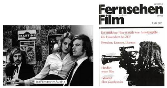 Cena e cartaz de Chronik der laufenden Ereignisse (1971), de Peter Handke