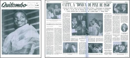 Catty, a &lsquo;boneca de pixe de 1950&rsquo;. Fonte: O Quilombo (1950).