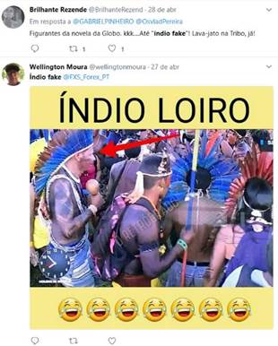 Postagens de @brilhanteRezend e @welingtonmoura em Twitter