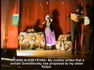 Theatre Week for Children, The Anniversary by Anton P. Chekhov performed by female students of grade 10, November 1994