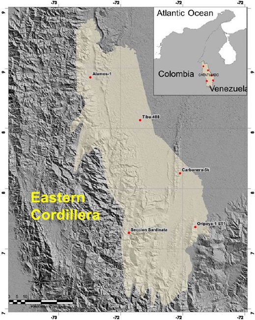 Location of the analyzed sections of this study.