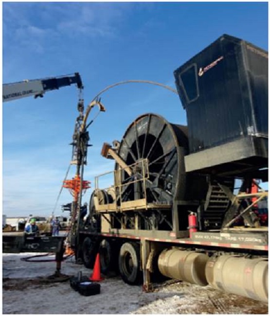 Deployment of heater assembly with a coiled tubing unit