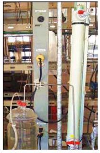 Photograph of the laboratory scale UV-C system for treatment of Injection water