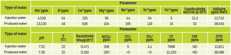 Physical-chemical characterization of the Yarigu&iacute; field waters