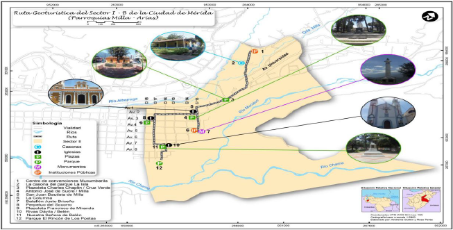 Propuesta de rutas geotur&iacute;sticas para la Ciudad de M&eacute;rida.