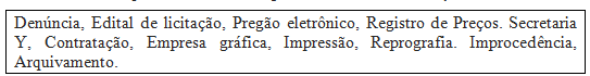 Quadro 5 - Conceitos organizados na frase de indexação