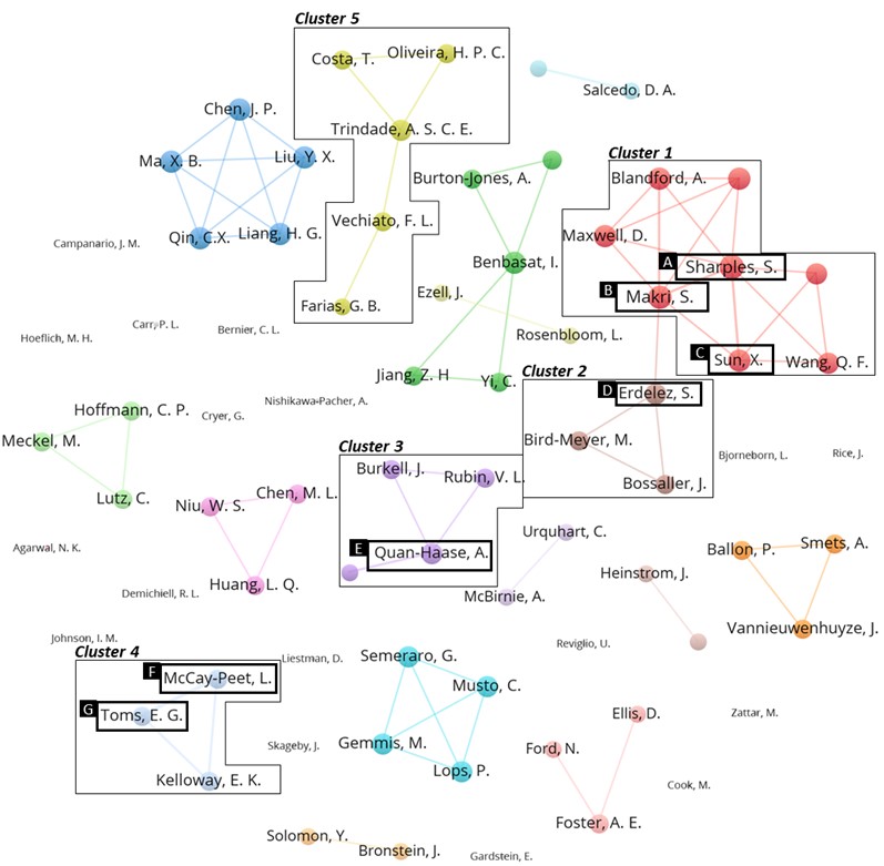 Rede de coautoria: produ��es sobre serendipidade indexadas pela WoS e Brapci