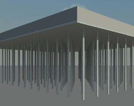 Vista de pilotes en Concreto