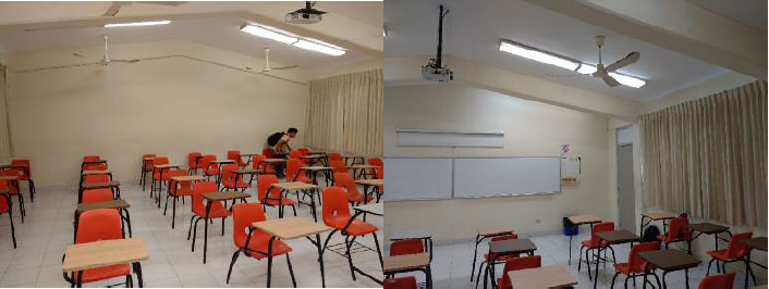 Interior del Aula F20.