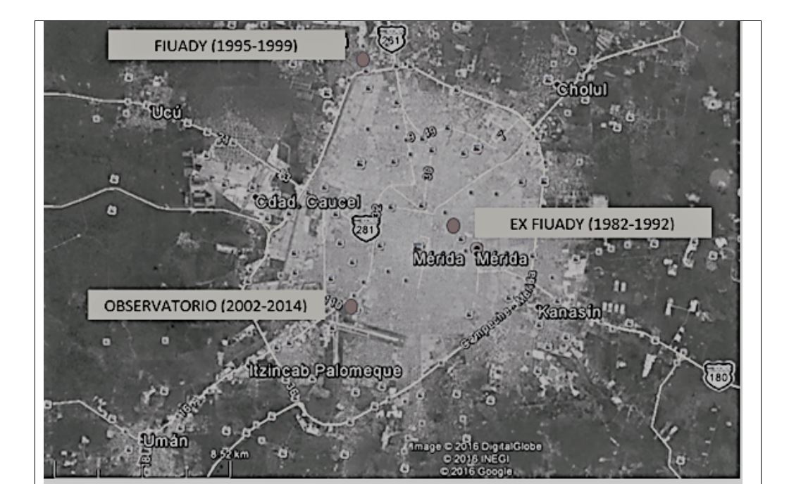Figura 2.- Ubicacin de los pozos de observacin en los que se realizaron las mediciones de las elevaciones del nivel fretico