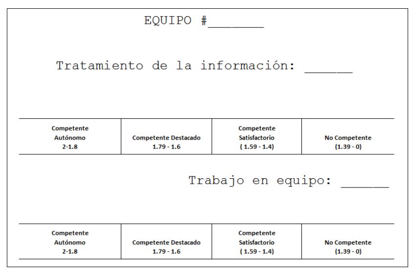 Calificaci&oacute;n final del desempe&ntilde;o evaluado respecto a la competencia demostrada.