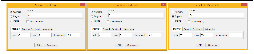 : Construção GeoGebra: Controles Deslizantes