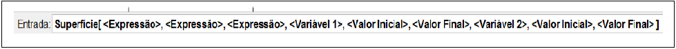Construção GeoGebra: Comando Superfície