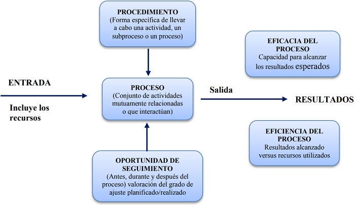 Procedimiento para la gesti&oacute;n por procesos (Ernesto Negrin, 2005)
