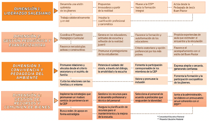 Dimensiones y competencias de Sepsur Escolar