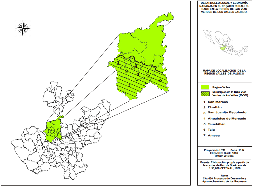 Regi&oacute;n Valles de Jalisco y los municipios que integran la RVVV