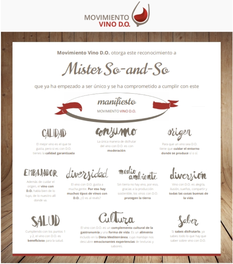 &ldquo;Manifiesto personalizado&rdquo;