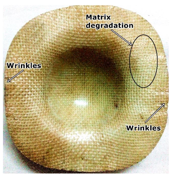 Wrinkles in GFRTP components.