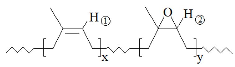 Polyisoprene expected structure after epoxidation reaction.