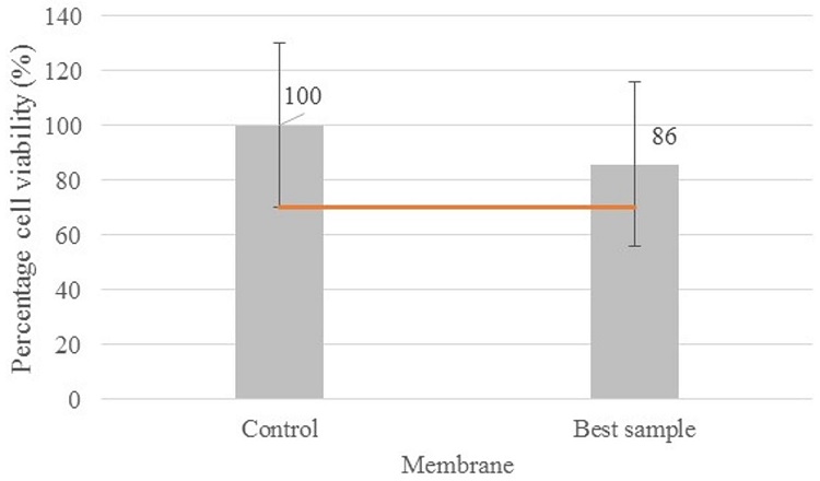 Cell viability of L929 cell lines by MTT method.