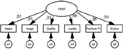 Factorial structure of consumer-based brand equity