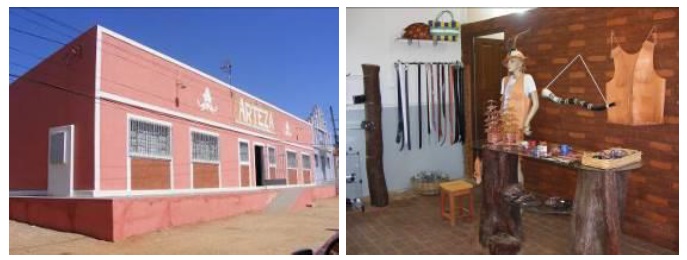 Vista externa e interna da Arteza