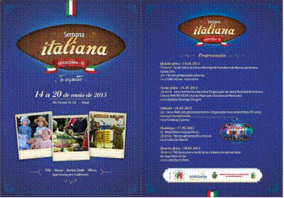 Folder de
divulga&ccedil;&atilde;o da 11&ordf; Semana Italiana