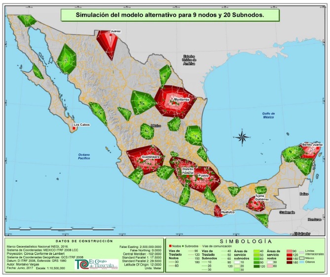  Simulación del modelo alternativo por nodos y subnodos