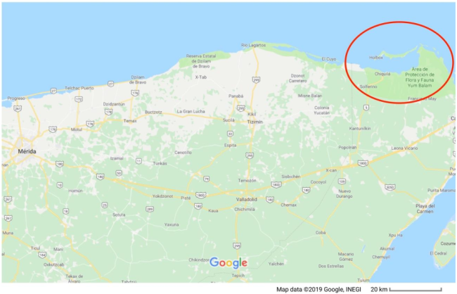 Localización de Holbox, Quintana Roo