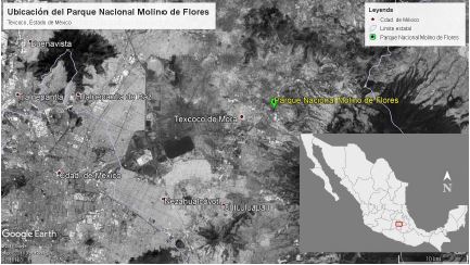 Localización del Parque Nacional Molino de Flores Nezahualcóyotl