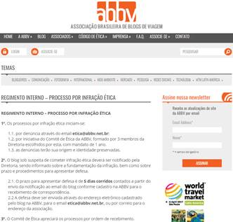 Facsímile de página com regimento interno da ABBV