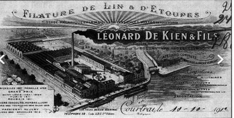Imagem da f&aacute;brica Leonard De Kien & Fils em 1910