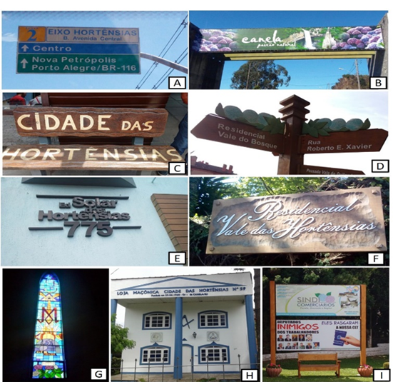 Locais n�o comerciais que utilizam a planta hort�nsia como s�mbolo