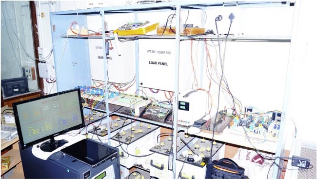 Hardware setup of the micro-grid with proposed embedded platform.