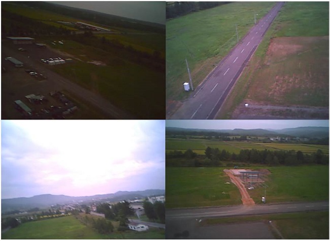 Pictures taken with the micro-camera during the descent.
