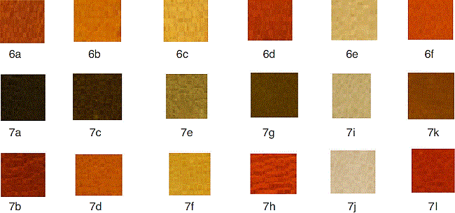 5% shade of dyes 6a-f and 7a-l on leathe