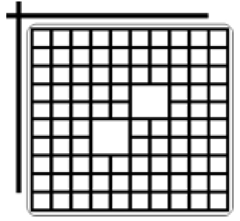 Typical 10x10 fuel lattice.