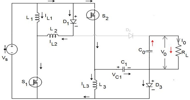 Circuit representation of the converter during Mode-I
operation.