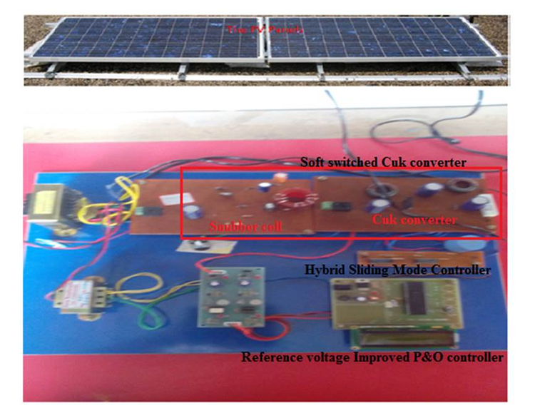 Prototype model of Modified Cuk converter with Hybrid
								SMC.