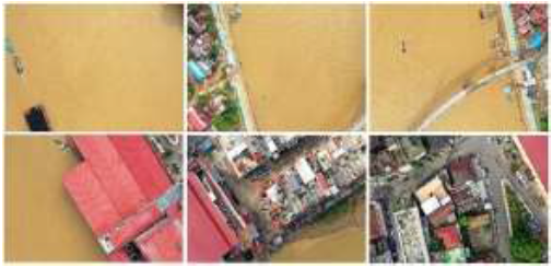 Aerial photographs captured by the drone.