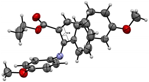 Molecular structure of 10b with 50 % probability ellipsoids.