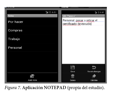 Aplicaci&oacute;n
NOTEPAD
