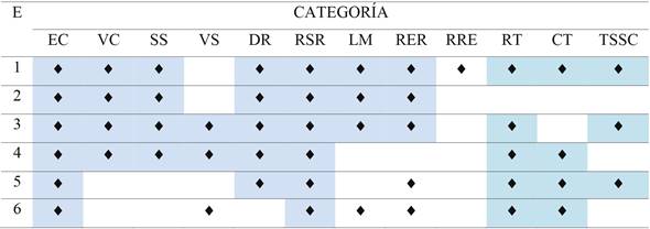 Reconocimiento de categor&iacute;as de an&aacute;lisis por episodio