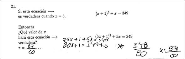 Ejemplo de error por uso de la letra como inc&oacute;gnita de valor desconocido. Fuente propia de la investigaci&oacute;n.