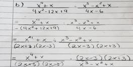 Estrategia con error en los denominadores (2b) PC3 E) y (2b) PC6 E)