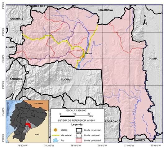Mapa de ubicaci&oacute;n de la zona de estudio.