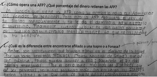 Respuestas de E5 a preguntas 1 y 2 del postest.